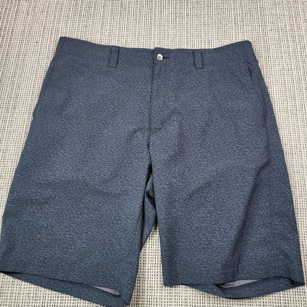 Callaway Shorts Mens 36 Blue Golf Geometric Performance Stretch‎ Chino Pockets